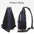thumbnail image 4 of Bolso de pecho para hombre, tendencia informal a la moda, bolso mensajero ligero de gran capacidad, bolso de ciclismo de tela Oxford para hombre, azul, 4 of 5