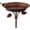 Copper & Black, variant on Bird Baths for Outside, 12 Inches Dia Bird Bath Feeder Bowl with Sun and Rooster Decor, Freestanding Metal Birdbath for Outdoors Garden Patio Yard Lawn