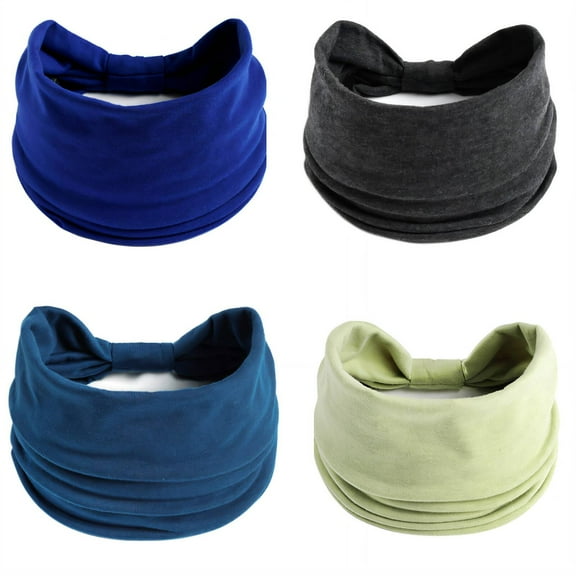 DESIGNICE 3Pcs Headbands Soft and Comfortable Thick Headbands for Women,Strong Elasticity Sweat-Absorbing Head Wraps for Women,Style1,Multicolor