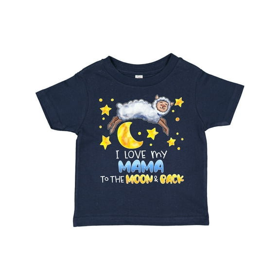 Inktastic I Love My Mama to the Moon and Back Cute Sheep Boys or Girls Toddler T-Shirt