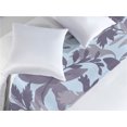 thumbnail image 2 of Floral Boho Bed Runner, Simple Design Delicate Flower Silhouettes Neutral Colors Exotics Art, Decorative Accent Bedding Scarf for Hotels Homes & Guest Rooms, King, Dark Indigo Pale Blue, by Ambesonne, 2 of 3