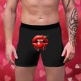 thumbnail image 2 of Wxolcjlv Mens Boxer Briefs Valentine's Day 3D Lip Graphic Trendy Breathable Personality Sexy Boxers Underwear Novelty Gift For Men, 2 of 4