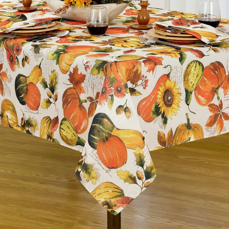 Grateful Season Fall Printed Tablecloth Grateful Season Fall Printed Tablecloth