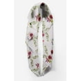 thumbnail image 2 of Bimba Gray Leaves & Faith Rose Floral Printed Pure Silk Scarf Neck Wrap Summer Hair Bandanas For Women 40 x 80 Inches, 2 of 6