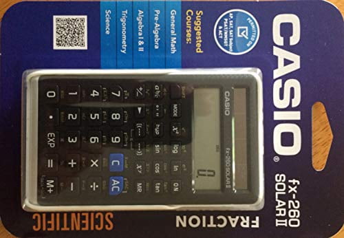 Casio Fx 260 Solar Ii Scientific Calculator 5 X 0 6 X 2 9 Walmart Com Casio Fx 260 Solar Ii Scientific Calculator 5 X 0 6 X 2 9 Walmart Com