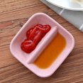 thumbnail image 3 of Happy Date Dual Dipping Bowls Dual Sauce Bowls Divided Sauce Dishes Wasabi Sushi Dipping Plates Appetizer Serving Tray for Restaurant Kitchen, Soy Sauce, Ketchup, BBQ Sauce, 3 of 8