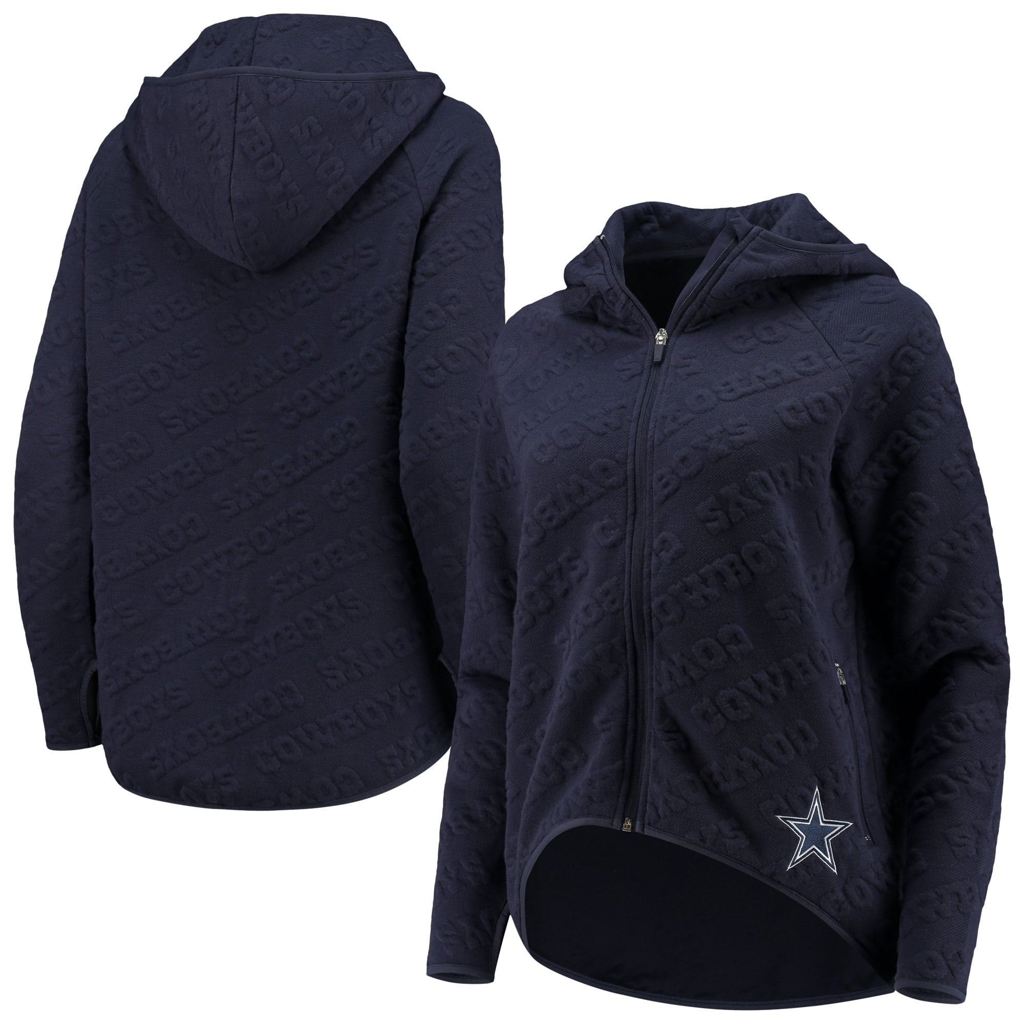 Nordstrom Women Clothing Jackets Ponchos & Capes Womens Navy Dallas Cowboys Akaine Tech Cape Raglan Hoodie Full-Zip Jacket at Nordstrom 