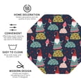 thumbnail image 3 of Lsque Gnome With Mushroom Pattern 4" Drink Coasters Set of 4, PVC Leather Absorbent Coasters, Table Coaster Set Decorative Coffee Cup Coasters Housewarming Gift -Octagon, 3 of 6