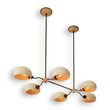 Antikaz Modern Brass Chandelier with Six Arm – Stylish Ceiling Lighting for Any Room Your Decor