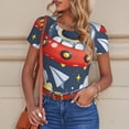 thumbnail image 6 of Fotbe Astronaut And Space Women's Crew Neck Short Sleeves Bodysuit Tops Round Neck Slim Sleeveless Soft Comfortable Basic-Large, 6 of 7