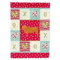 Caroline's Treasures CK5247GF Highland Cow Love Flag Garden Size, Small, multicolor