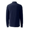 thumbnail image 3 of Men's Cutter & Buck Navy Greenville Drive DryTec Advantage Tri-Blend Pique Long Sleeve Polo, 3 of 3
