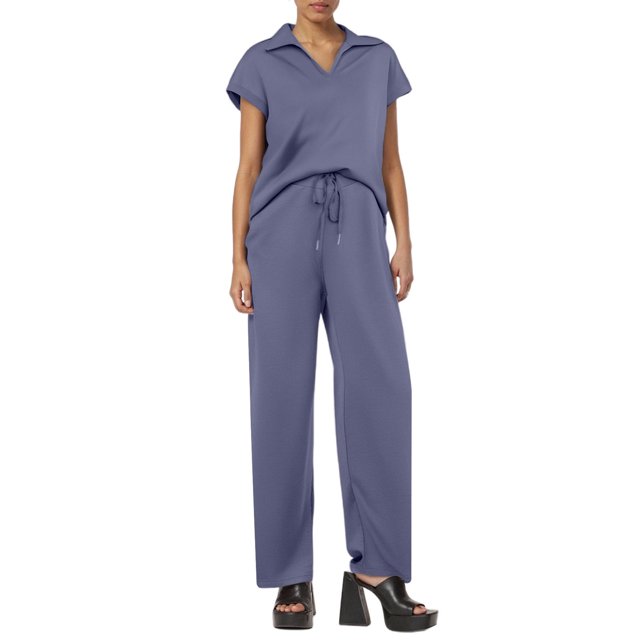 Elegant Women's Trousers Suit - Regular Fit, Spring Versatile Set, Machine Washable for Work & Weekend