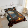 thumbnail image 4 of Erosebridal Happy Camping Bedding Sets King with Comforter, RV Car Duvet Insert, Rustic Theme Reversible Comforter Sets King Size, Microfiber Bedroom Decoration, 3 Pieces, 4 of 8