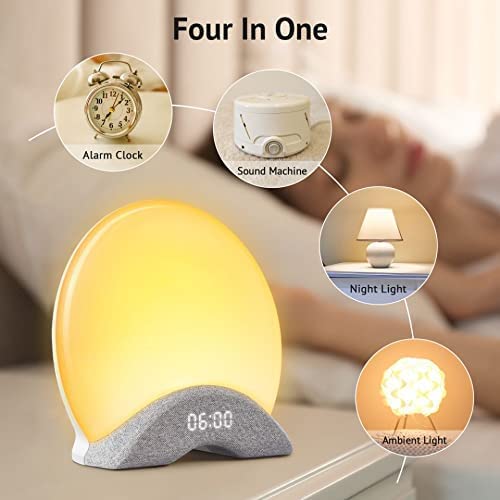 LaView White Noise Machine for Adults, 25 Soothing Sounds and Sleep Music, 8 Built-in Unique Light Shows and Sound Themes, LED Light