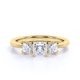 thumbnail image 3 of JeenMata Anillo de Compromiso de Corte Princesa de 1 Quilate Anillo de Compromiso de Tres Piedras: Anillo de Pasado, Presente y Futuro: Oro Amarillo de 18 K sobre Plata, 3 of 5