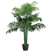 Gymax Artificial Areca Palm Decorative Silk Tree w/Basket 3.5 Feet Holiday Decor