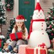 thumbnail image 5 of Oioii Sequin Santa Hat Santa Claus Cap Xmas Cap with Lining and Plush Brim for Women Men, 5 of 6