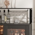 thumbnail image 4 of LED Wine Cabinet, Bar Cabinets with Power Outlets, Coffee Bar Cabinet Liquor Cabinet with Wine Racks for Glasses, Vintage Buffet Cabinet for Dining Kitchen, 4 of 7