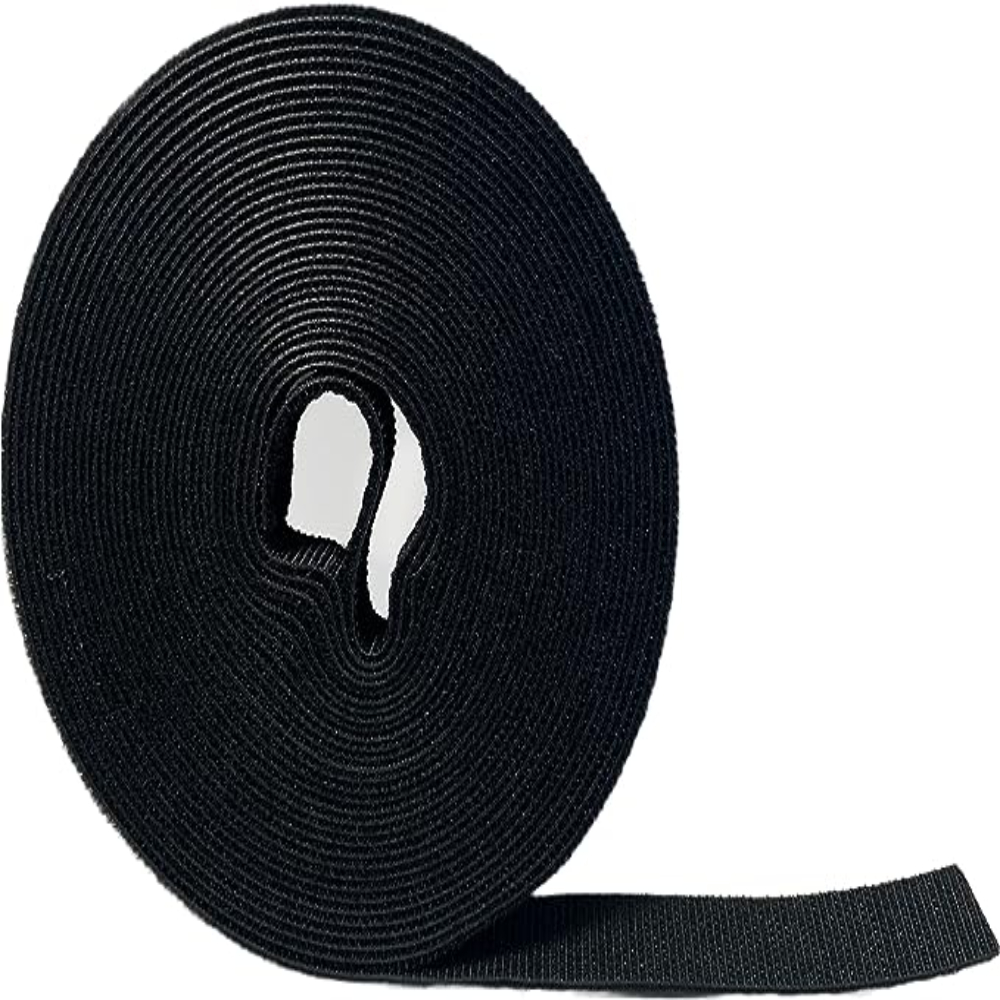 Fita Velcro Kable Kontrol - 1/2 Polegada 25 Jardas Preto