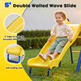 thumbnail image 6 of Gardwin Swing Sets Heavy-Duty Outdoor Metal Swing sets for Backyard,Playground,Outside Toys with Glider,Saucer Swing,Belt Swing,Wave Slide,Trapeze Bar Swing for 7 Kids Aged 3-12, 6 of 10