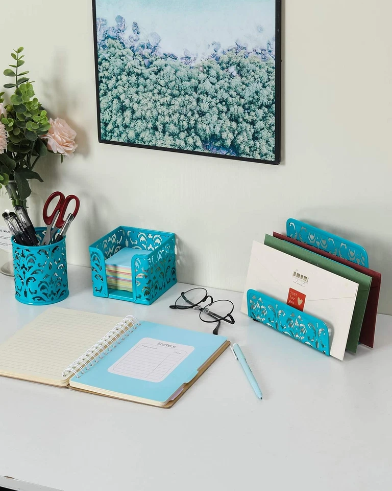 Easypag Cute Office Supplies 3 Piece Desk Organizer And Accessories Set - Let...