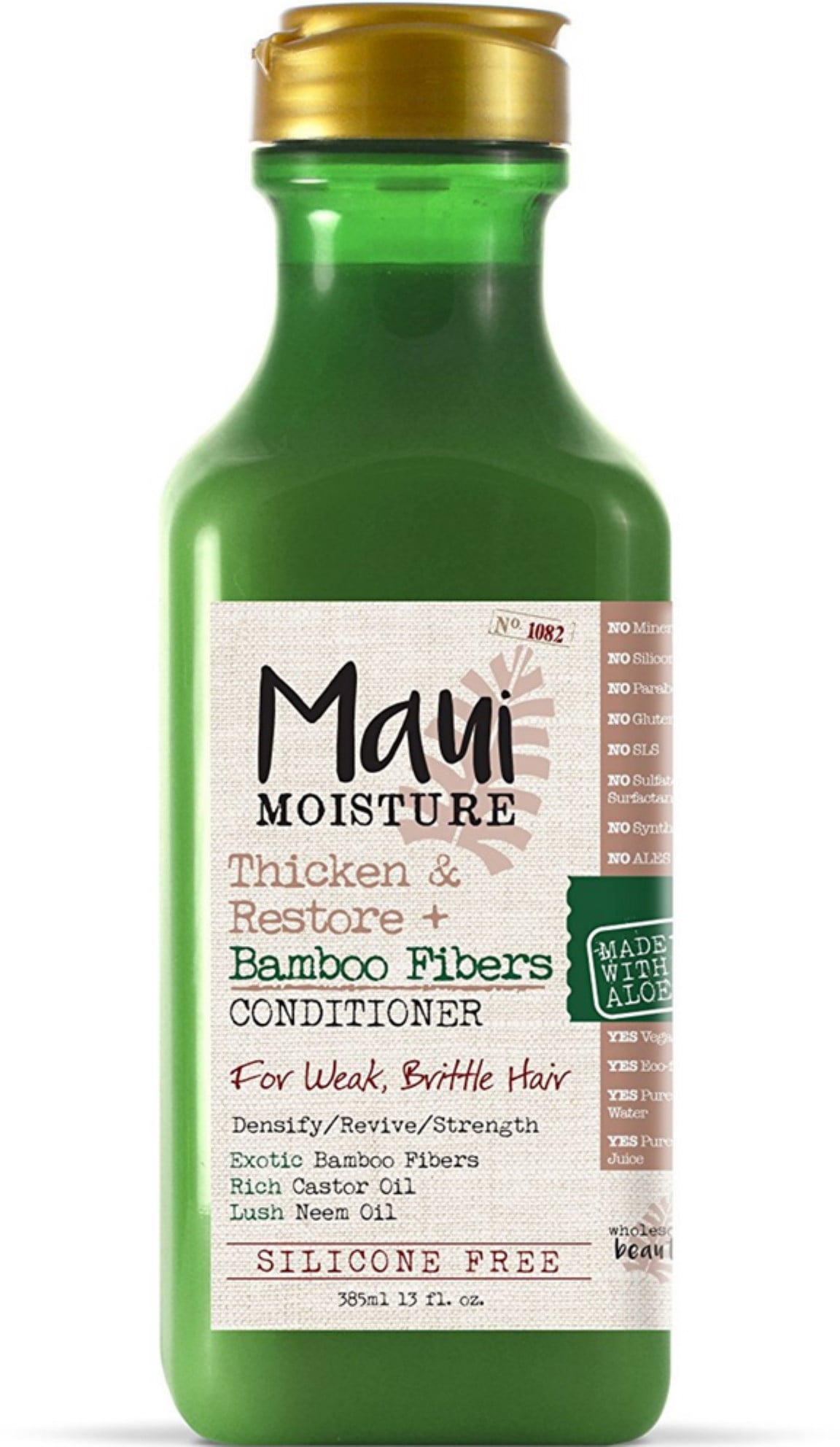 Maui Moisture Thicken & Restore + Bamboo Fiber conditioner 13 Oz 4 Pack