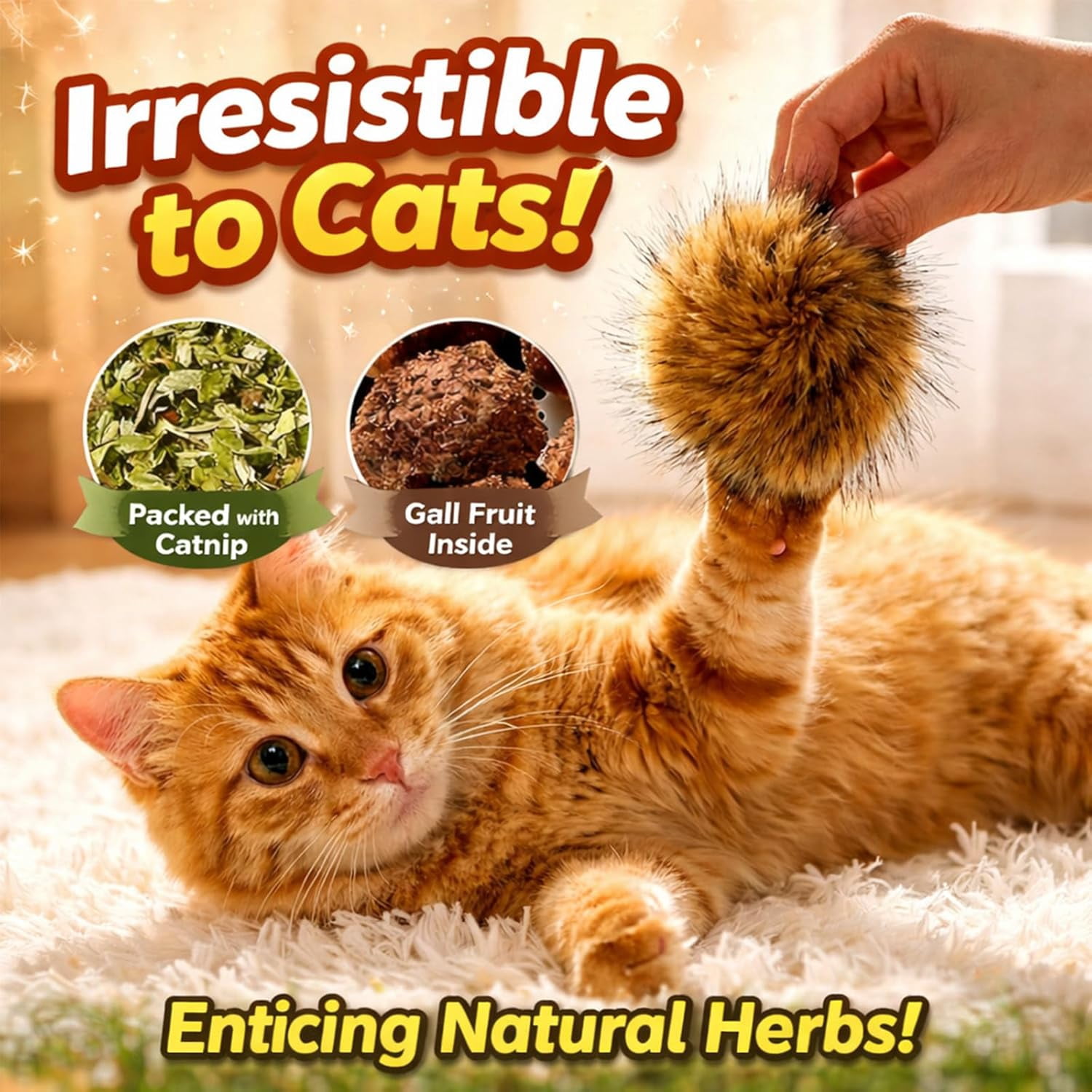 2026 New Cat Toy Faux Rabbit Fur Ball, Soft Rabbit Fur Catnip Balls,Fluffy Catnip Toy for Indoor Cats,Washable & Fun to Chase for Exercise and Bonding (#9)