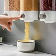 thumbnail image 5 of Wosthever Dispensador de granos, caja de cereales de pared de cocina para el hogar, contenedor de almacenamiento de alimentos montado, ventana 1L, 5 of 5