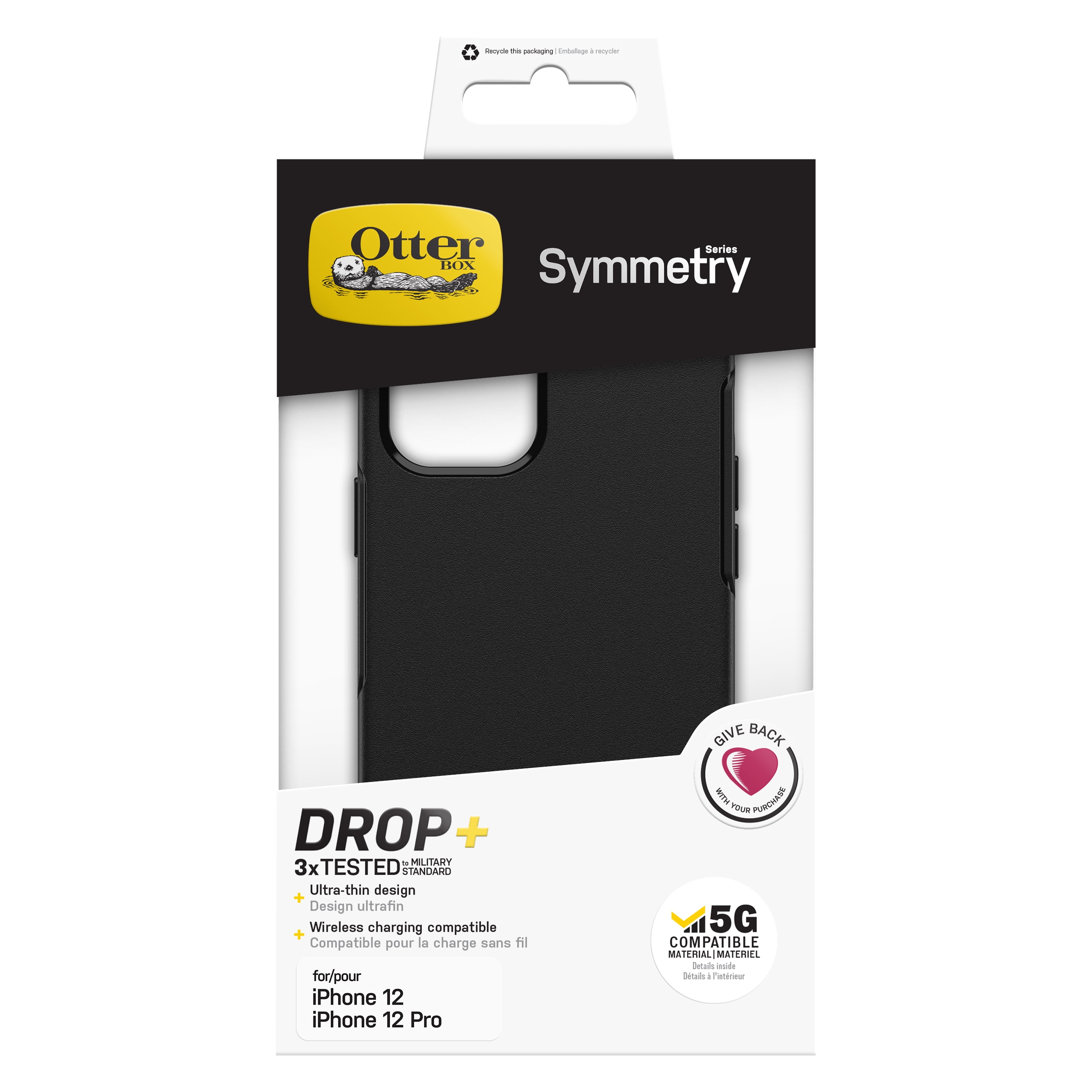 OtterBox Symmetry Series Case for Apple iPhone 12 and iPhone 12 Pro - Black