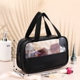 thumbnail image 2 of Bolsa de viaje para cosméticos Buryeah, translúcida, impermeable, negra, 9 unidades, 2 of 8