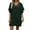 Army Green, variant on Women's V Neck Flowy Short Sleeve Blouse Casual Loose Long Tunic Top Army Green X-Large
