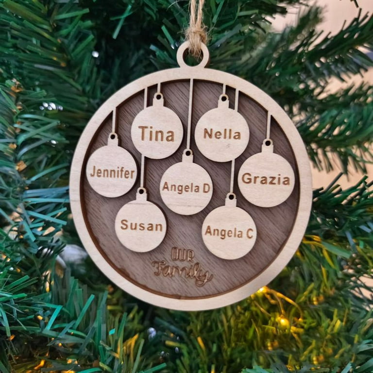Personalised Miniature Christmas Tree Decoration - Handmade