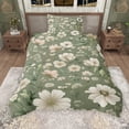 thumbnail image 2 of Erosebridal Tropical Floral Twin Bedding for Girls Women, Green Duvet Cover Set, Reversible, 2pcs 1 Duvet Cover and 1 Pillowcase, No Comforter, 2 of 5