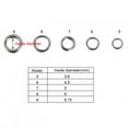 thumbnail image 2 of Conector de Cebo Anillo Partido Ecomeon 5 Tamaños Anillos Partidos de Acero Inoxidable 200pcs, 2 of 6
