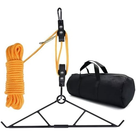 Deer Hanger Gambrel for Skinning Max to 700LB Deer Hunting Game Hoist Pulley Lift System with Storage Bag for Hanging and Processing Deer Hog Goat$$Other