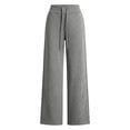 thumbnail image 6 of Womens Wide Leg Sweatpants Fall Y2K Low Rise Drawstring Baggy Sweatpants Athletic Joggers for Running,Yoga,Lounge Pants Light Gray XL, 6 of 6