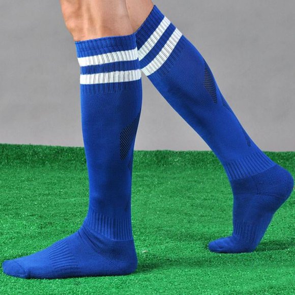 FhsagQ Socks Socks for Men Plus Size Men Sport Football Soccer Long Socks Striped Socks High Sock Baseball Bu Socks for Men Socks Plus Size Men Socks Dress Slip Blue One Size