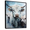 thumbnail image 2 of Designart "Watercolor Family Of Highland Yaks I" Yaks Floater Framed Canvas Wall Art, 2 of 5