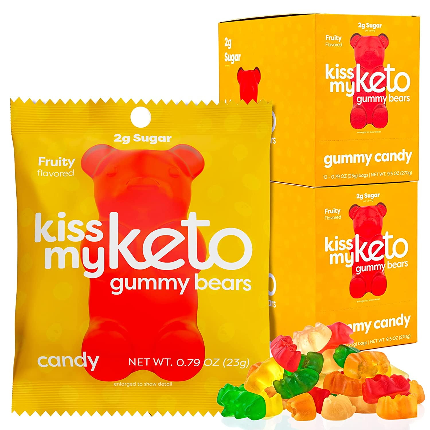 Kiss My Keto Gummies Candy Low Carb Candy Gummy Bears, Keto Snack