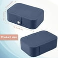 thumbnail image 5 of Travel Jewelry Box, Leather Jewelry Organizer for Women Girls, Double Layer Jewelry Case Display Storage Holder Boxes for Stud Earrings, Rings, Necklaces-blue, 5 of 5