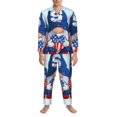 thumbnail image 3 of Naloa Cute Gnomes in USA Men’s Pajamas Set - Long Sleeve Button Down Sleep Shirt and Pajama Bottoms Sleepwear Set-Large, 3 of 7