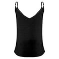 thumbnail image 7 of Wycnly Womens Tank Tops Summer Solid V-Neck Sleeveless T Shirts Casual Button Down Linen Plus Size Strap Vest Blouses Black xxxl Under $5, 7 of 7