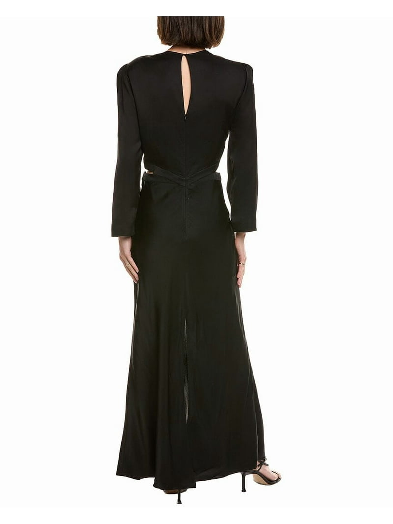 Sandro Women's Eleganzia Cutout Satin Finish Maxi Dress - Black - Size 36 FR/4 US