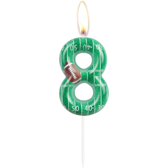 STARLIGHT- Birthday Candle Sports-Themed Party Decorations, American Football Happy Birthda