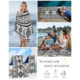 thumbnail image 5 of Gray Boho Beach Towels Oversized Super Absorbent, Southwestern Ethnic Aztec Retro Geometric Lightweight Bath Towel Quick Dry Sets For Bathroom/Pool/Rv Camping/Beach Play/Gym Room/Picnic 31"x62", 5 of 8