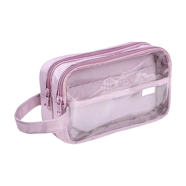 SLYNSHome Grande Capacité Trousse à Crayons Transparente Sac à Crayons Violet Grande Capacité Trousse à Crayons Fournitures de Bureau Collège Cadeau de Rentrée Scolaire