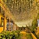 thumbnail image 2 of 5m-40m Christmas String Lights Garland LED Icicle Curtain Lights Droop 0.6m Outdoor Garden Street Wedding Decorative lighting, 2 of 5