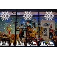 thumbnail image 4 of Copos de nieve grandes Juego de 5 copos de nieve con purpurina blanca 12 "Adornos colgantes decorativos de Navidad Decoración de ventana Decoraciones de invierno al aire libre Fason HMXY062, 4 of 6