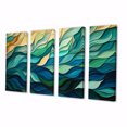 thumbnail image 2 of Designart "Gleaming Ink in Green and Yellow I" Abstract Collages Multipanel Wall Art Set - Modern Green Abstract Gallery Wall Set For Home Decor, 2 of 6